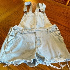 Grlfrnd “Frankie” Bib Overall Shorts, Sz M